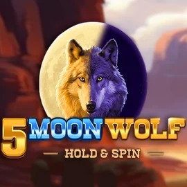 Slots logo of 5 Moon Wolf from Apparat Gaming at Roostino Casino