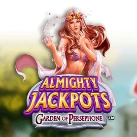 Almighty Jackpots: Garden of Persephone online game logo by Novomatic on roostino-casino.eu
