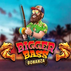 Bigger Bass Bonanza logo by Pragmatic Play Roostino Casino