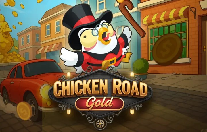Chicken Road Gold casino game by InOut – featured logo at Roostino Casino
