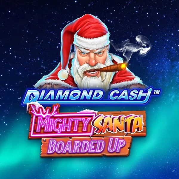 Diamond Cash Mighty Santa Boarded Up logo by Greentube Roostino Casino