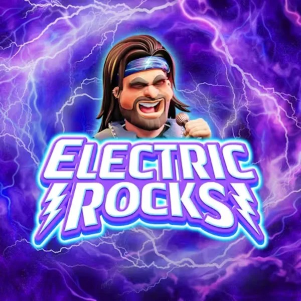 Electric Rocks slot icon by Inspired Gaming, available at Roostino Casino