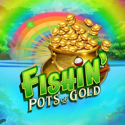 Fishin Pots Of Gold logo – Slots by Gameburger Studios at Roostino Casino