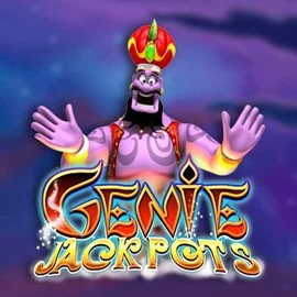 Genie Jackpots slot logo by Blueprint Gaming at Roostino Casino