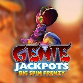 Genie Jackpots: Big Spin Frenzy slot logo by Blueprint Gaming at Roostino Casino