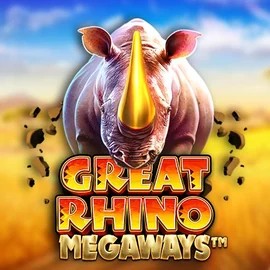 Official Slots logo: Great Rhino Megaways by Pragmatic Play at Roostino Casino
