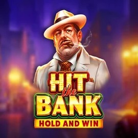Hit The Bank Hold and Win slot logo by Playson at Roostino Casino