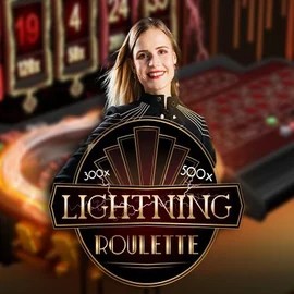 Lightning Roulette logo by Evolution Roostino Casino