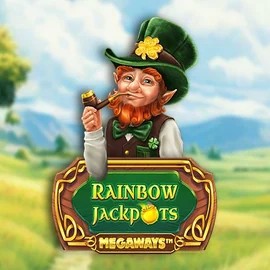 Rainbow Jackpots Megaways game by Red Tiger Gaming – logo hosted on Roostino Casino