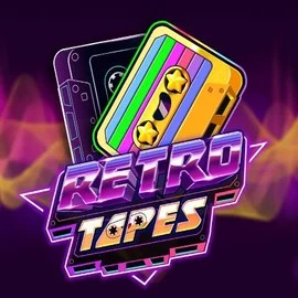 Official Slots logo: Retro Tapes by Push Gaming at Roostino Casino