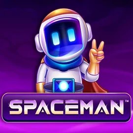 Spaceman slot logo by Pragmatic Play at Roostino Casino