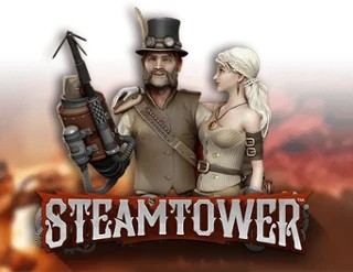 Official Slots logo: Steam Tower Slot by NetEnt at Roostino Casino