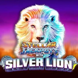 Stellar Jackpots with Silver Lion slot visual from Lightning Box Game available on roostino-casino.eu