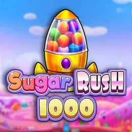 Sugar Rush 1000 slot logo by Pragmatic Play at Roostino Casino