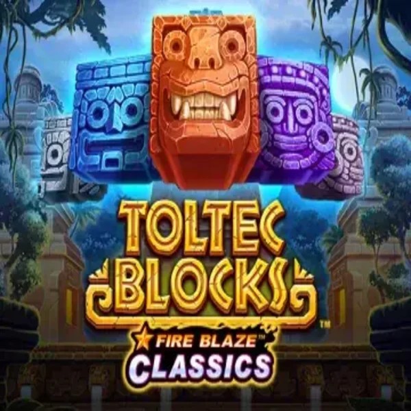 Fire Blaze: Toltec Blocks by Rarestone Gaming, showcased at roostino-casino.eu – game logo